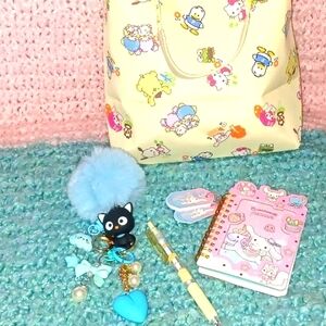 Sanrio Hello Kitty Pals Bag, Journal,  Pen, and Keychain